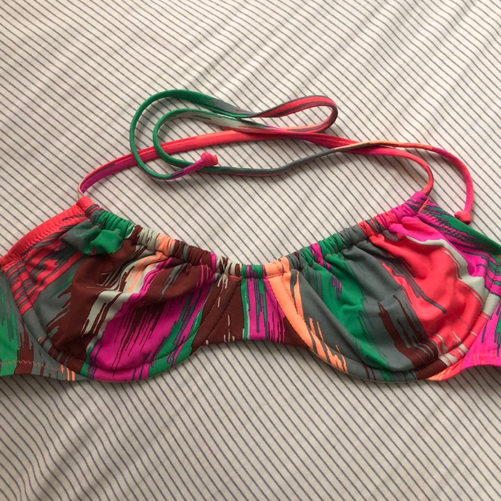 Madewell colorful bikini top